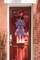 Large Patriotic Wreath Bow – Red, White & Blue Stripes Burlap Bow for Front Door, Memorial Day & 4th of July Tree Topper, Indoor/Outdoor American Flag Holiday Decoration
